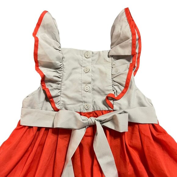 Smock Candy 2T Orange Lace & Ruffles Dress - Picture 3 of 6
